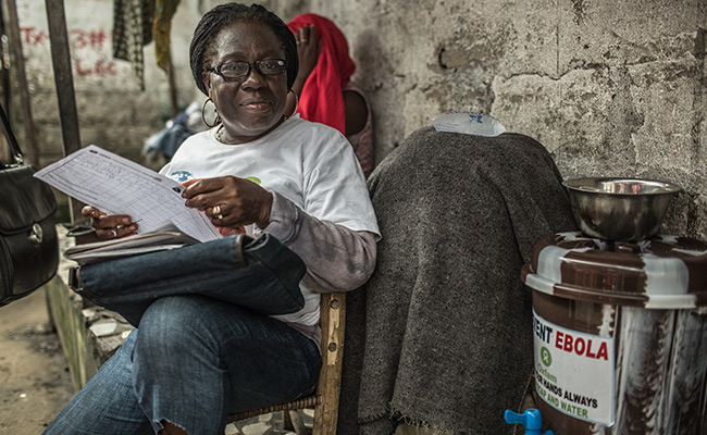 Agnes Nyantie, Community Health Volunteer working in Liberia