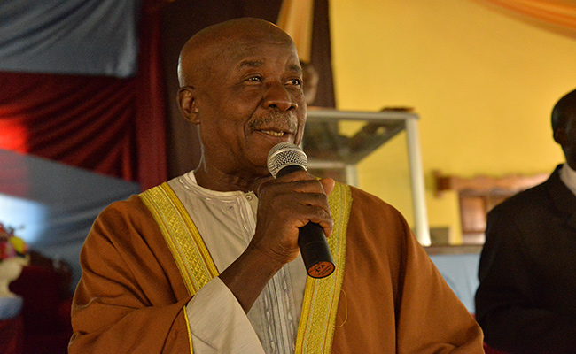 Alhaji Koker, chief district imam, working in Sierra Leone raising awareness