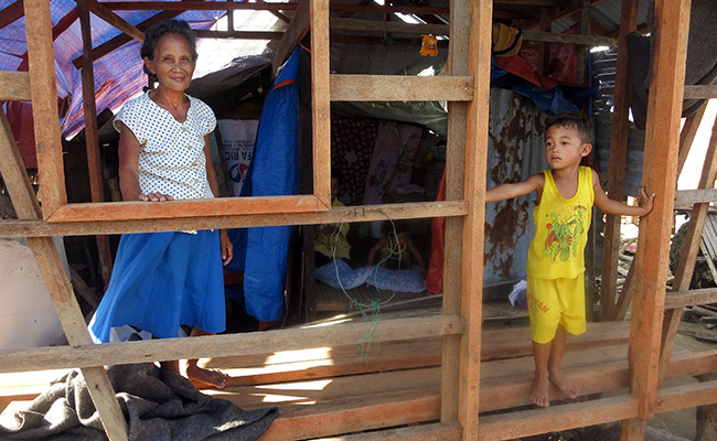 Remedios Petilla with her grandson