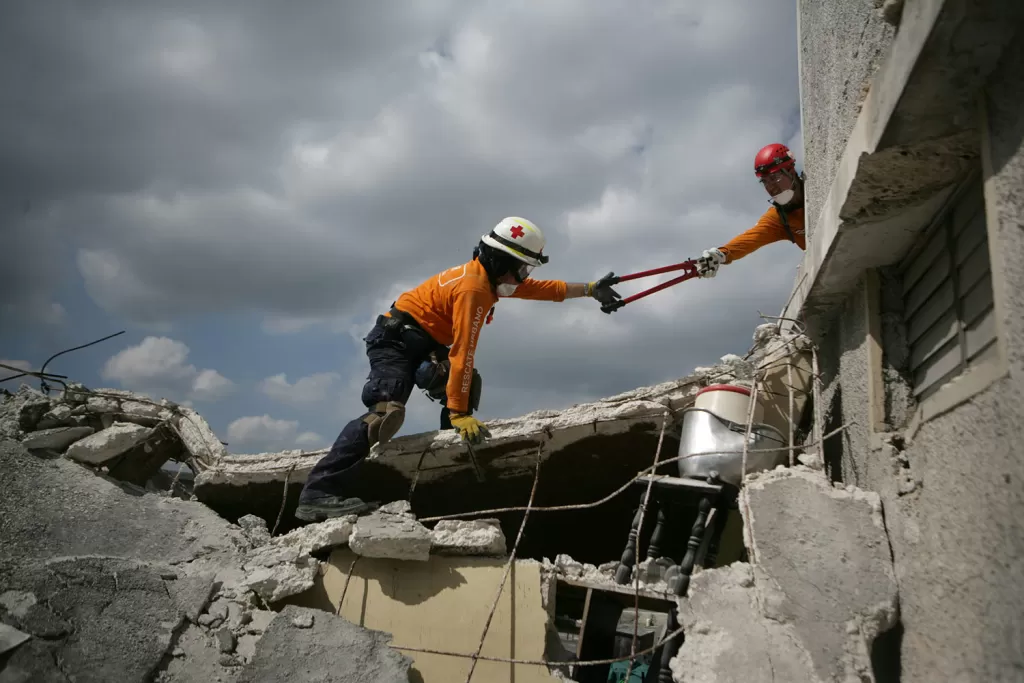 How did 'British Red Cross' volunteers help during the First World