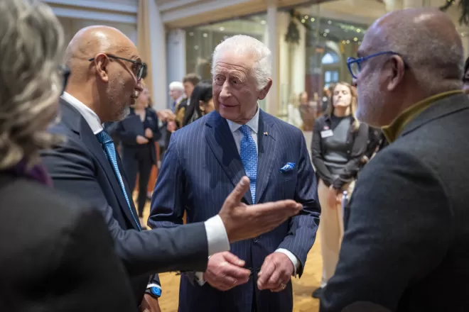 Saleh Saeed speaks to HM the King